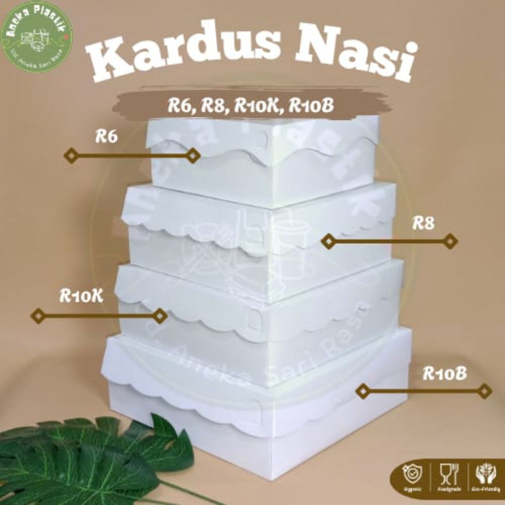 Dus Nasi Putih Duplex Tutup Sambung R6 R8 R10K R10B / Box Kotak Kue / Box Dus Kotak Nasi