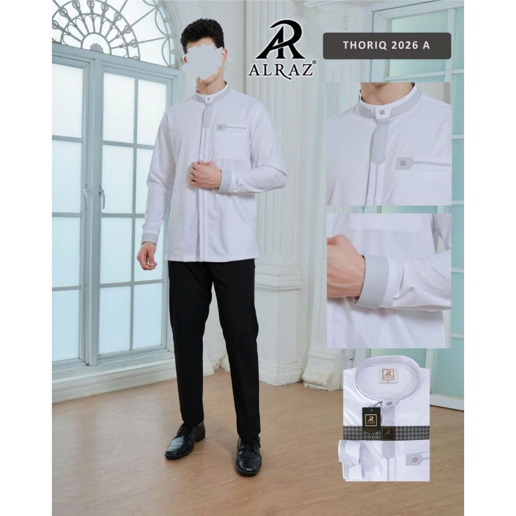 Koko ALRAZ Putih Lengan Panjang Kekinian Premium