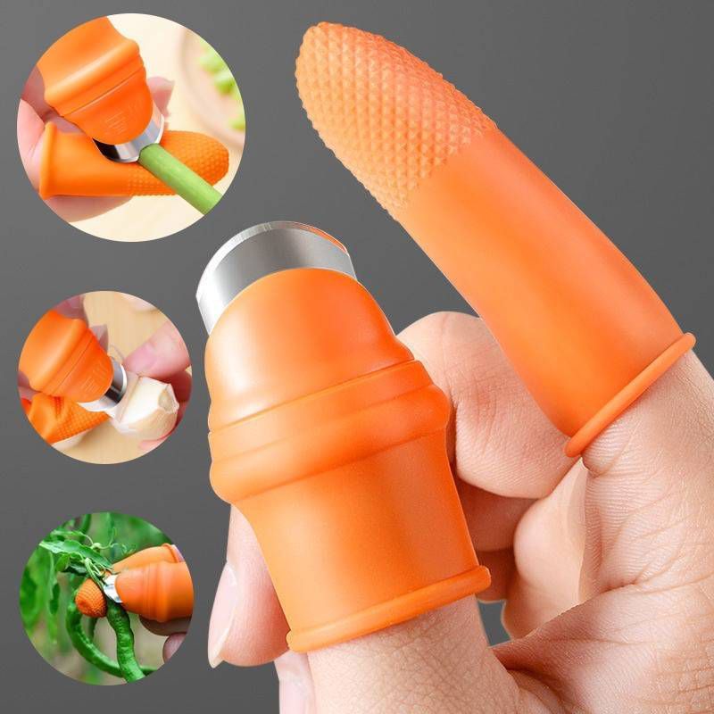 SARUNG JARI 6PCS SARUNG JEMPOL SILIKON DENGAN PISAU