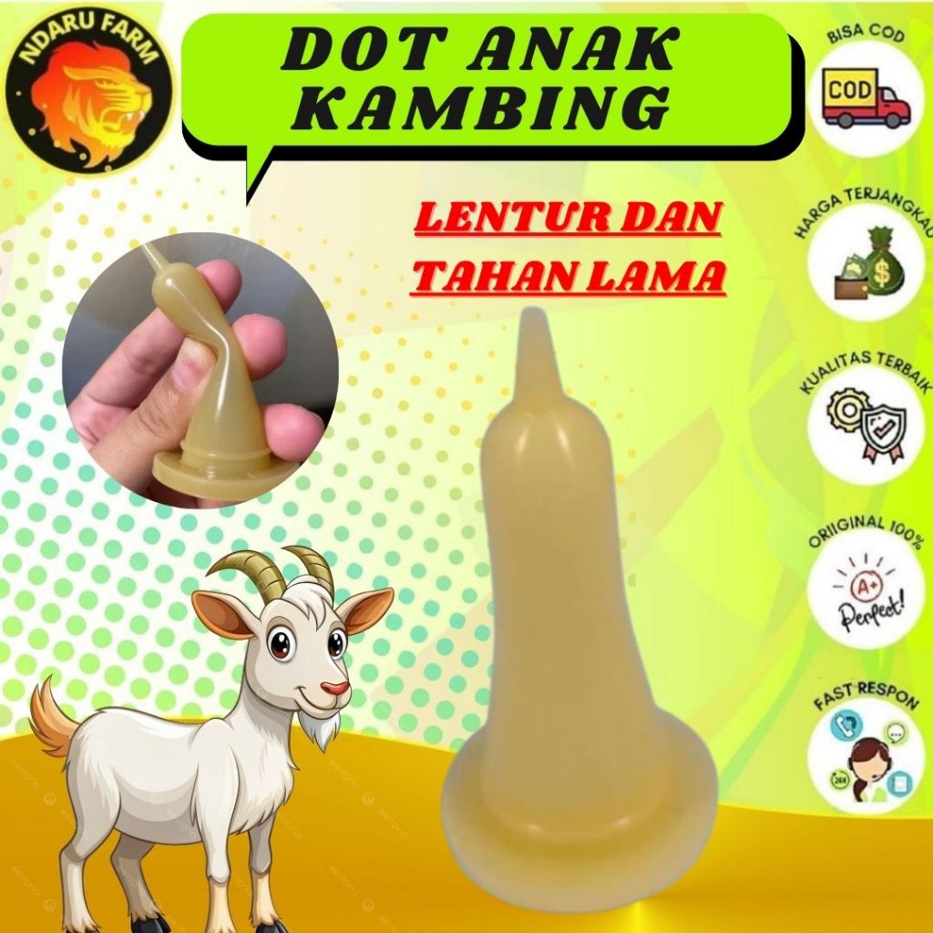 Dot Susu Kambing Cempe Silikon Lembut Cocok untuk Anak Kambing Baru Lahir