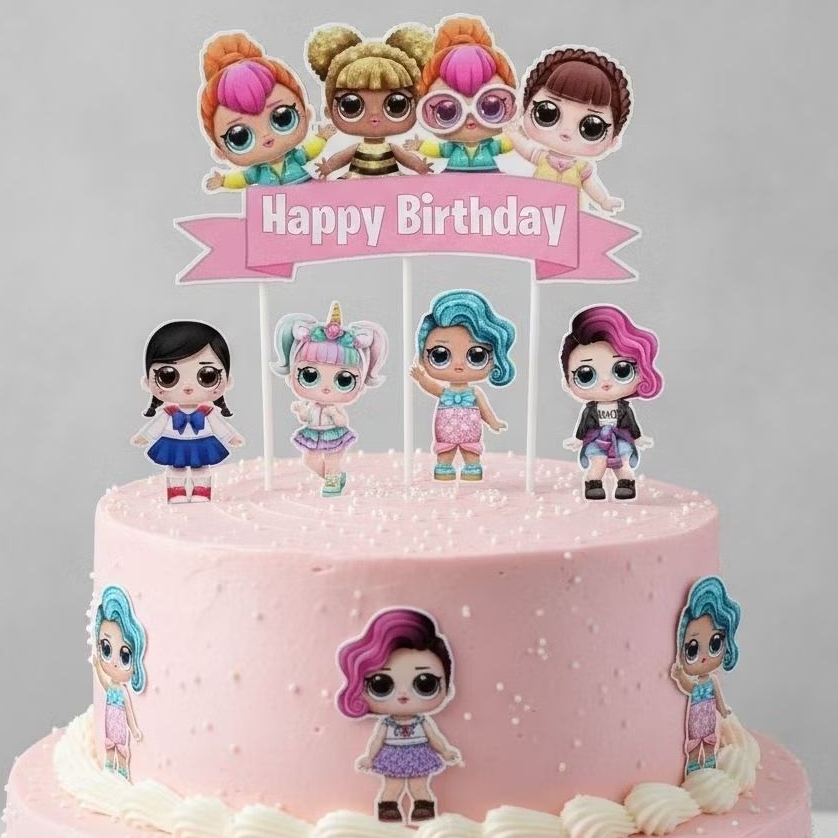 HIASAN KUE LOL I TOPPER CAKE ULANG TAHUN
