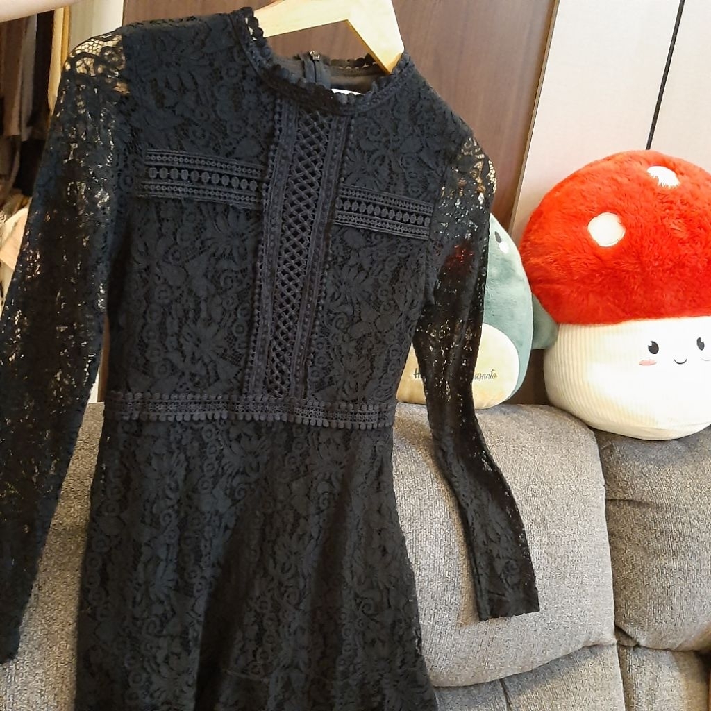 Mini Dress Brukat Petite Brukat Prada Brukat Mewah