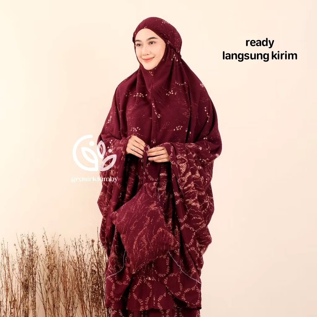 MUKENA RAYON JUMBO MOTIF rayon premium by GROSIR KLAMBY