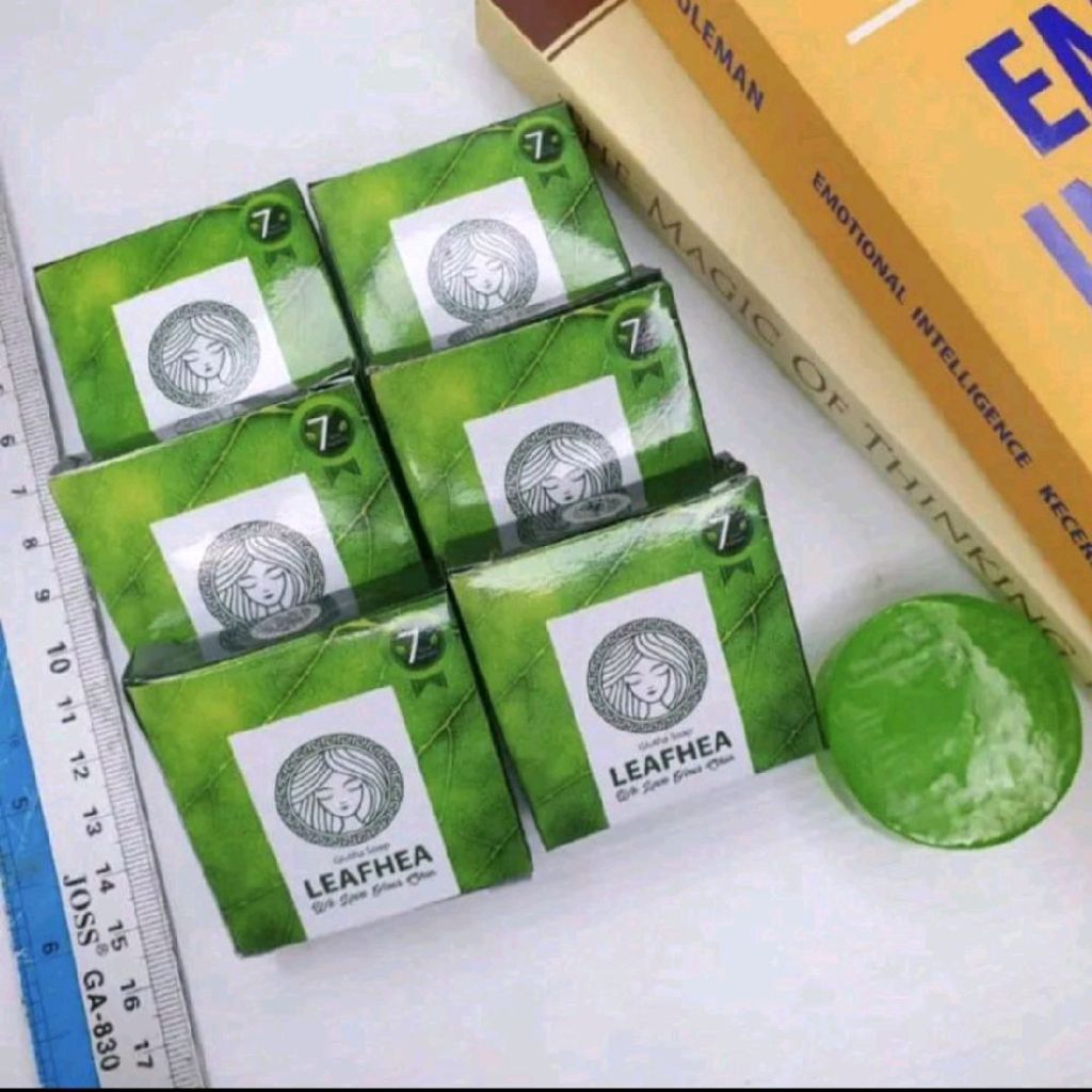 [1-box 16-PCS]  SABUN LEAFHEA GLUTHA N SOAP SABUN MUKA LEAFHEA ORIGINAL Membersihkan Mencerahkan Waj