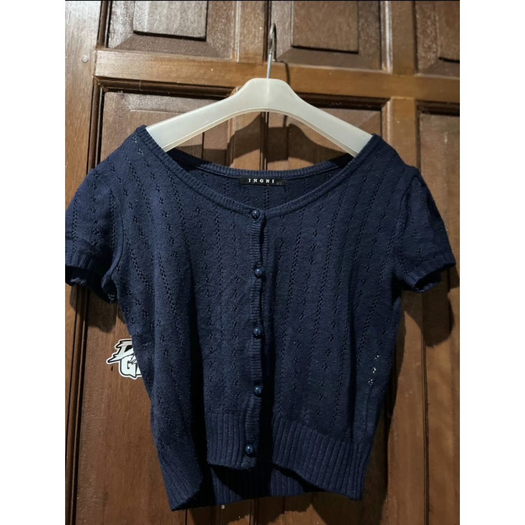 INGNI Knit crop navy