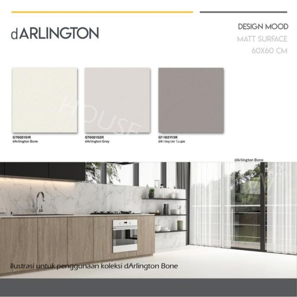 Roman Granit Lantai 60x60 dArlington Series (Design Mood) / Granit Lantai Rumah Minimalis / Granit L