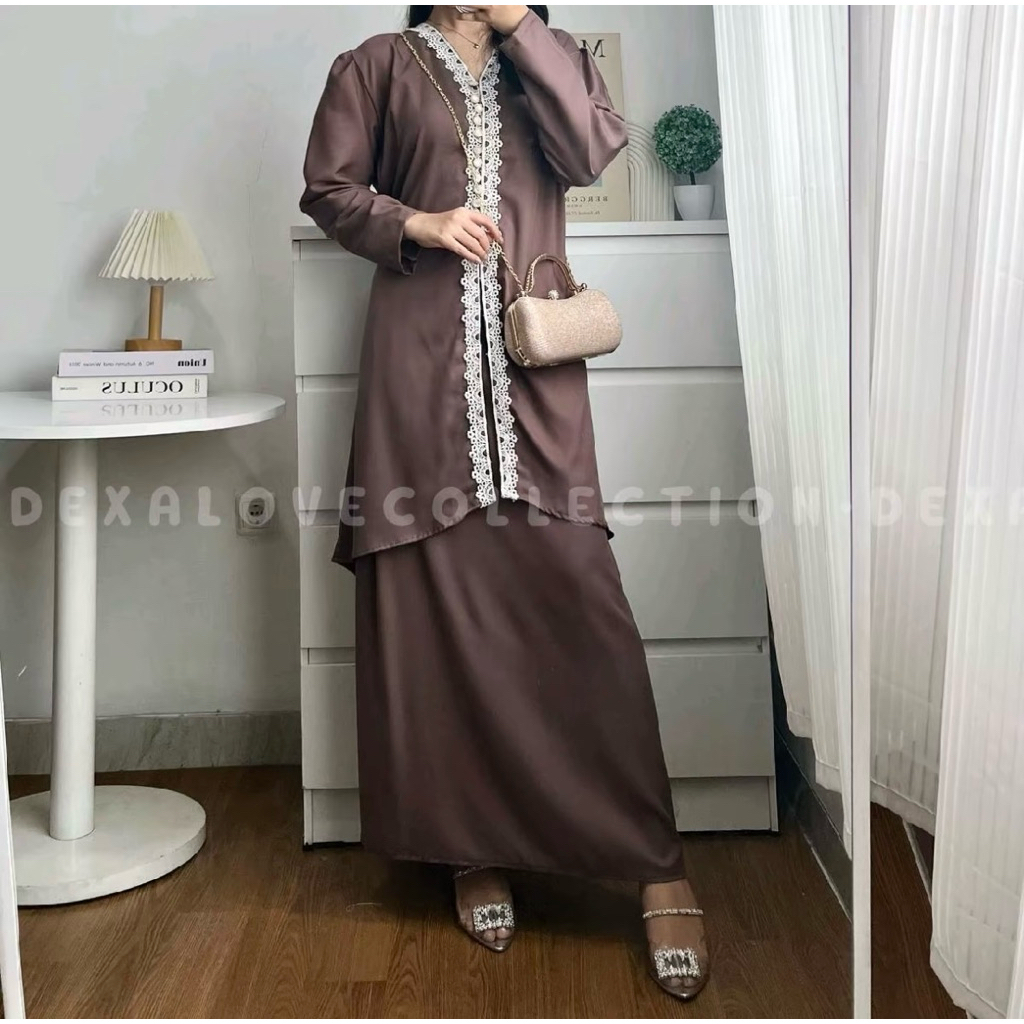 READYSTOCK Oneset MAZAYA Baju Kurung Melayu Dress Wanita Baju Lebaran Shakila Kancing Cantik Dewasa 