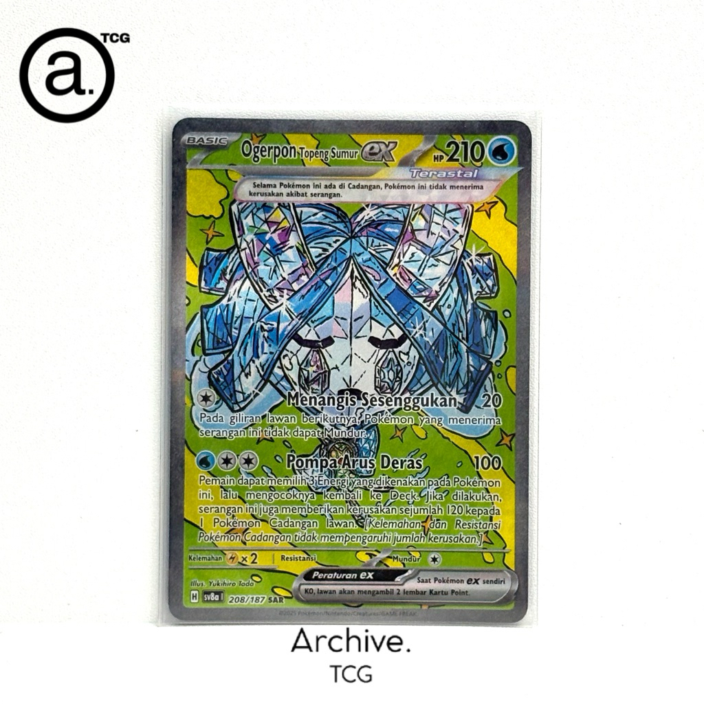 Ogerpon Topeng Sumur SAR (208/187) Pokemon Indonesia ~ Festival Terastal SV8A
