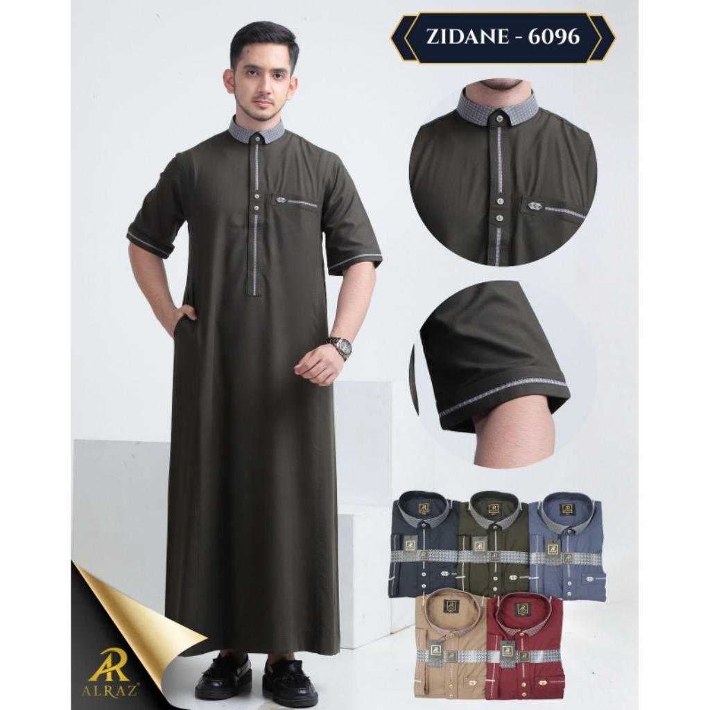 ALRAZ Thobe Fancy Lengan Pendek Zidane 6096