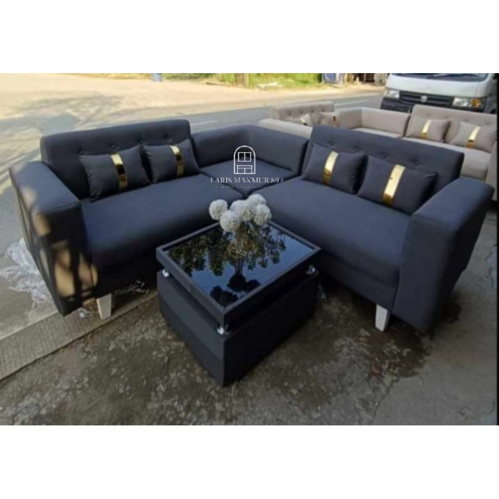 1 set sofa minimalis / Sofa ruang tamu set / sofa modern / sofa L sudut