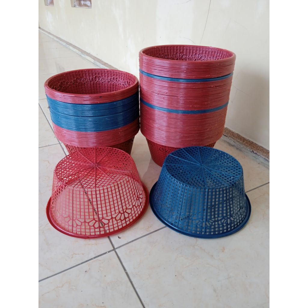 70 pcs  keranjang ceting nasi wakul hajatan plastik bundar bulat