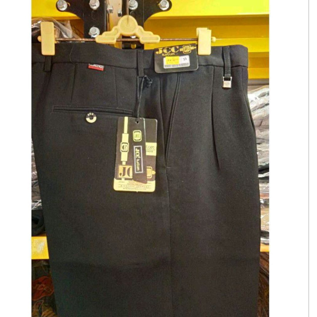 Celana Bahan Dasar Standar Merk JCC Original Reguler Formal Kain Katun Panjang  Dewasa Tebal Kerja