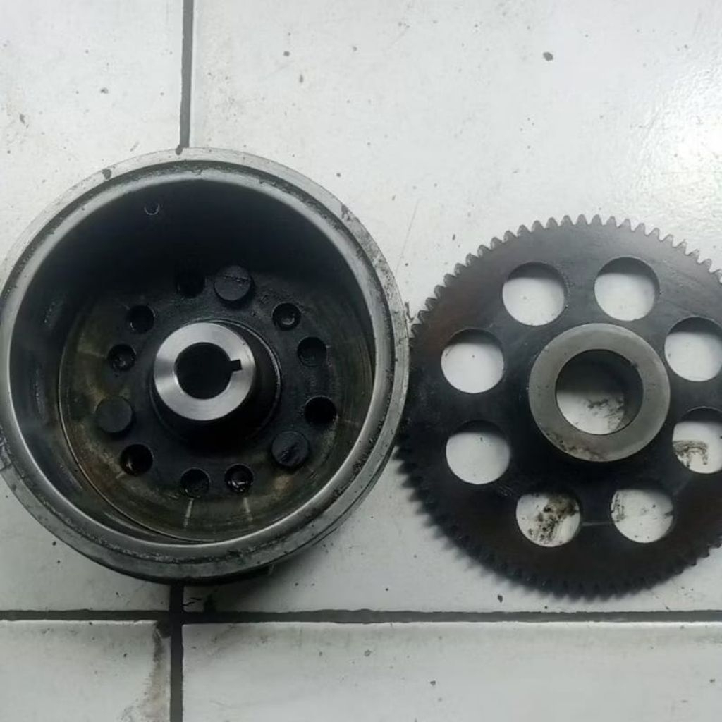 magnet mahnit + one way gir stater besar Yamaha Vega ZR / Jupiter Lorenzo