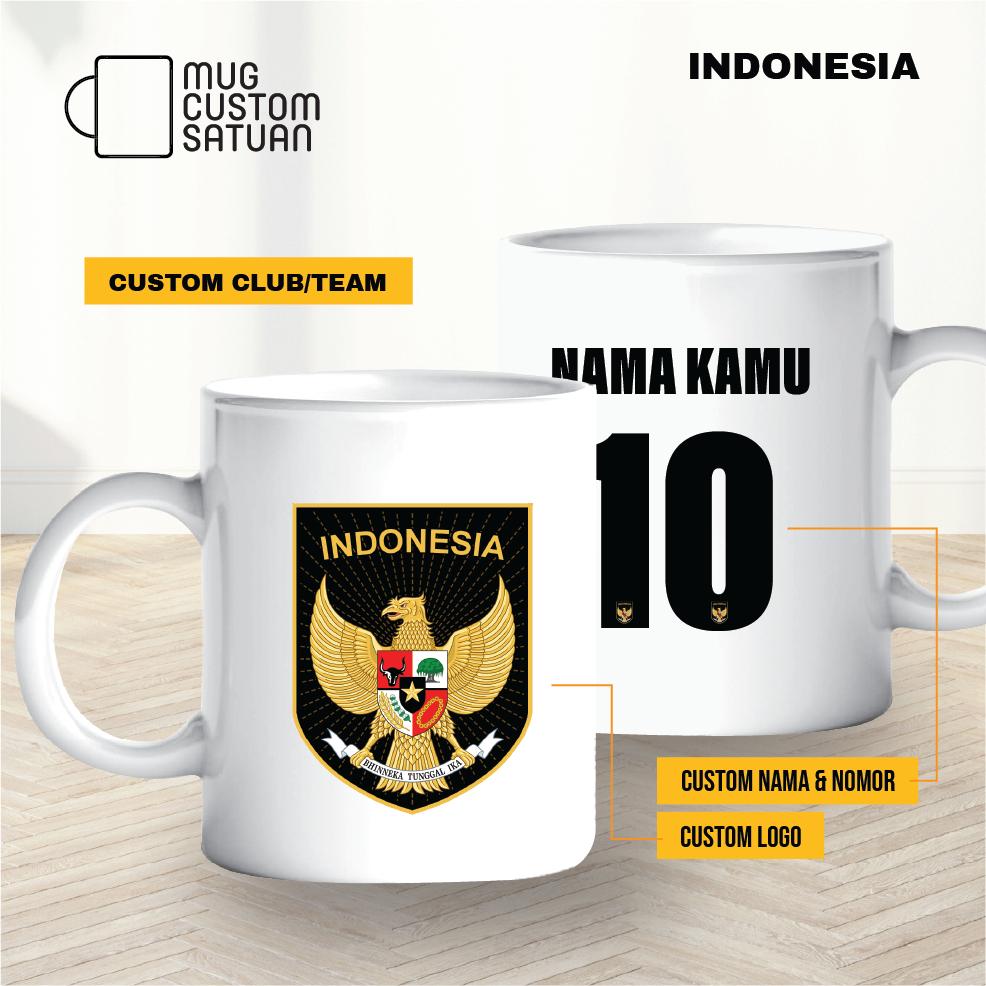 Mug custom sablon satuan / mug kado custom / Bola / Indonesia