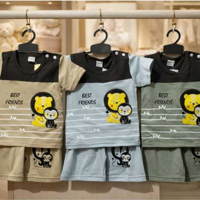 Walton Kids 8592 Setelan Walton Kids Bayi Usia 6-12 Bulan Bahan Kaos Adem dan Dijamin Nyaman