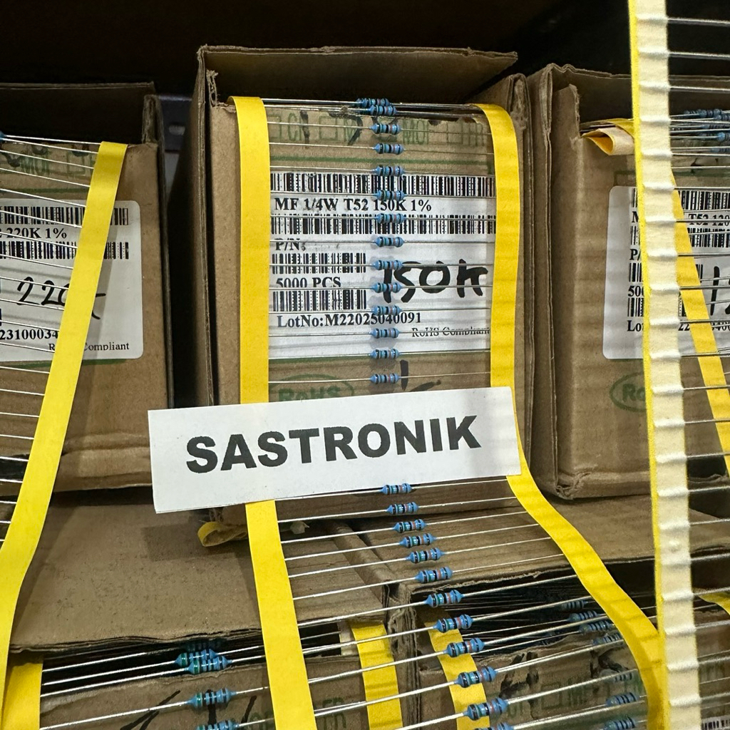 RESISTOR 1/4W METAL FILM 1% NILAI 12K-1M OHM HARGA 10PCS