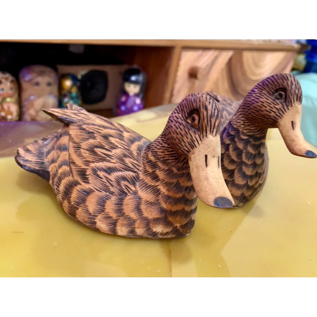 Pajangan Dekorasi Hiasan Bebek Kayu