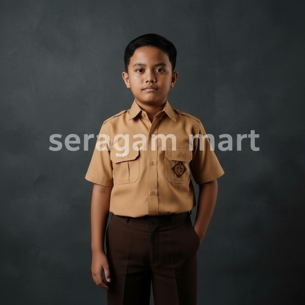 Baju Pramuka Pendek SD SMP SMA Bahan Licin