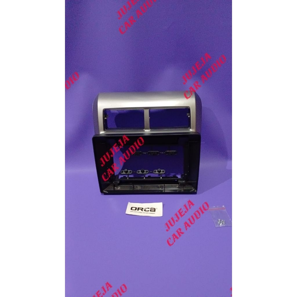 Frame head unit tv mobil android 10 inch mobil agya ayla 2013-2018 warna silver