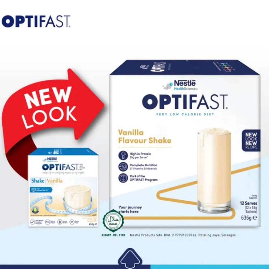 Nestle Optifast VLCD Vanilla Flavour Shake 53 Gr per Sachet Very Low Calorie Diet