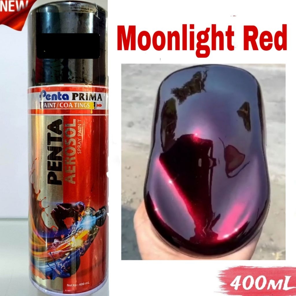 Pilok Cat Merah Moonlight Red Penta Aerosol 400ml Cat Semprot Velg Sepeda Motor