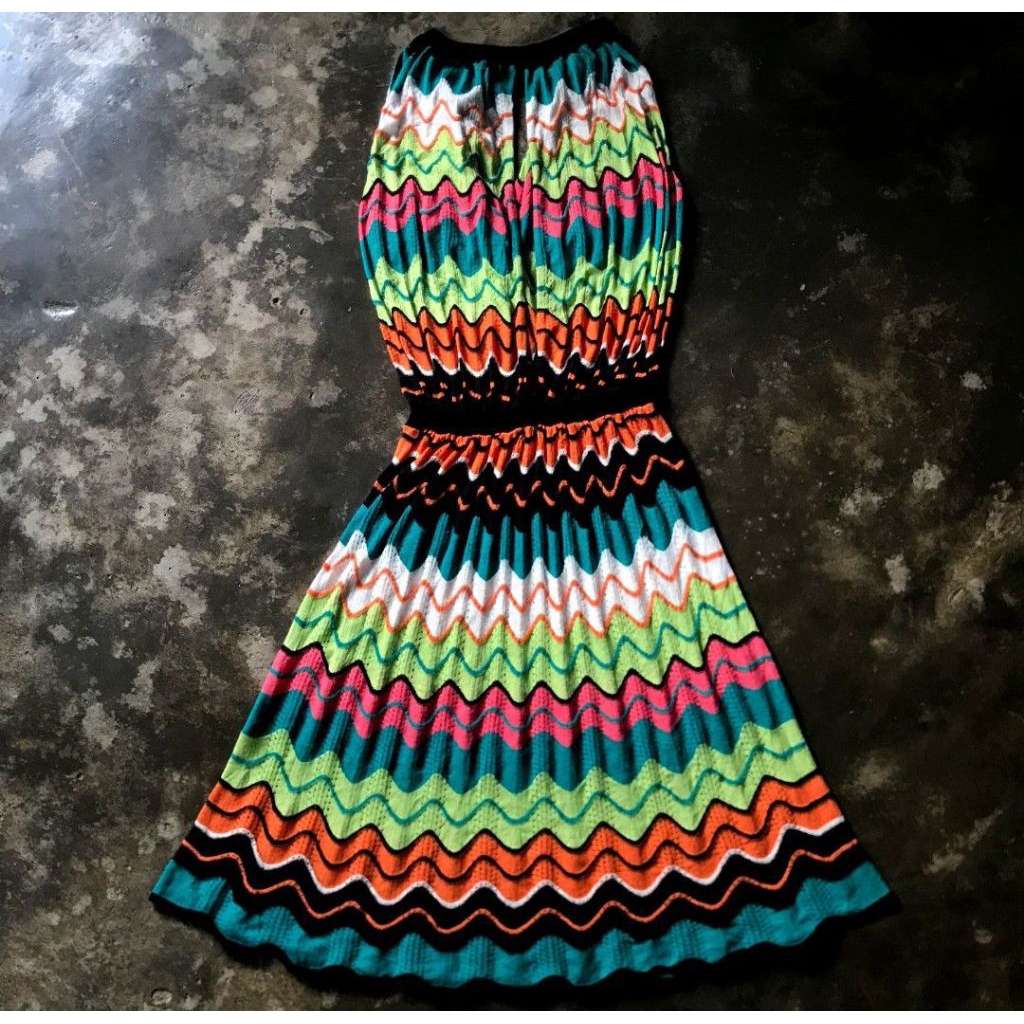 LUXURY MISSONI FOULARD ITALY DESIGNER WOMEN SECTION DRESS