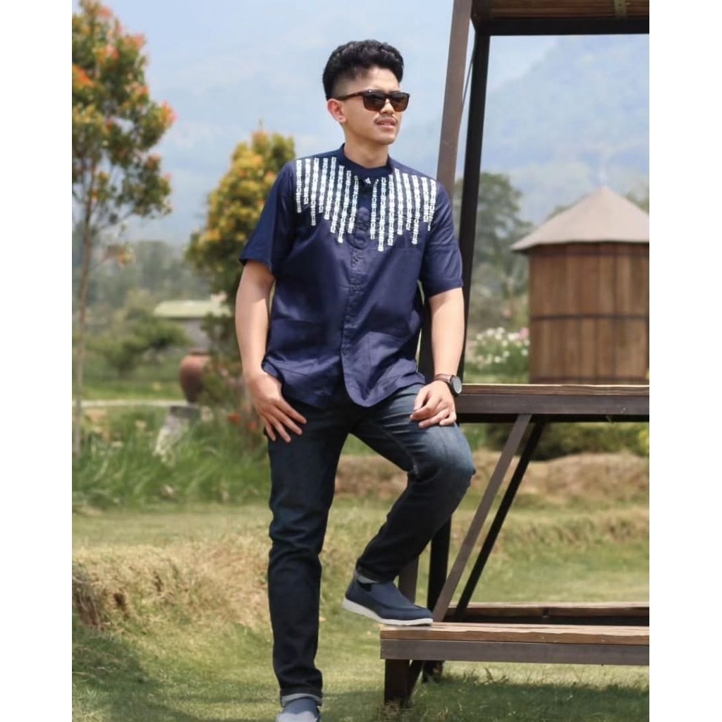 Baju Koko Dewasa Dannis Lengan Pendek Atasan Muslim