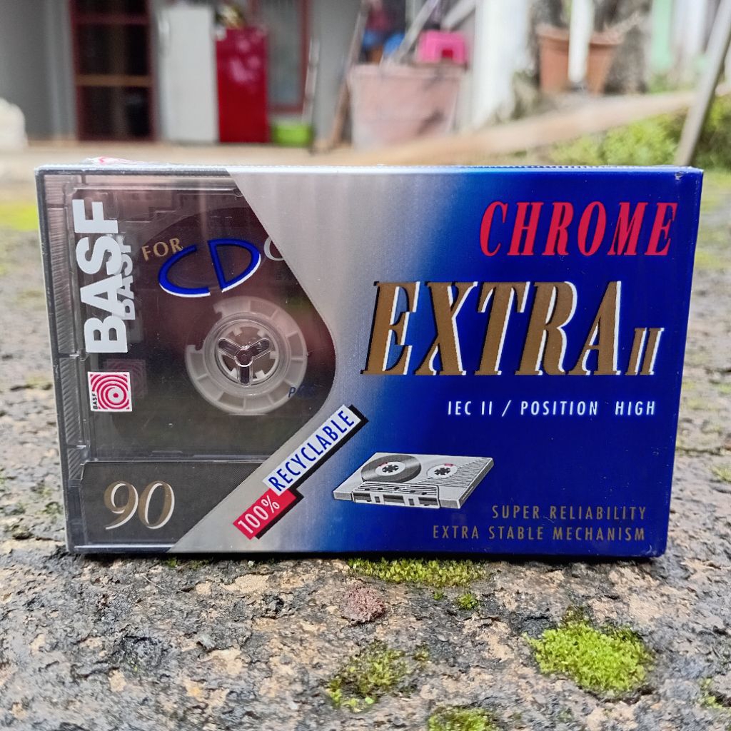 Kaset Kosong BASF Chrome Extra II 90 Type II Position High (1993) Segel Nos