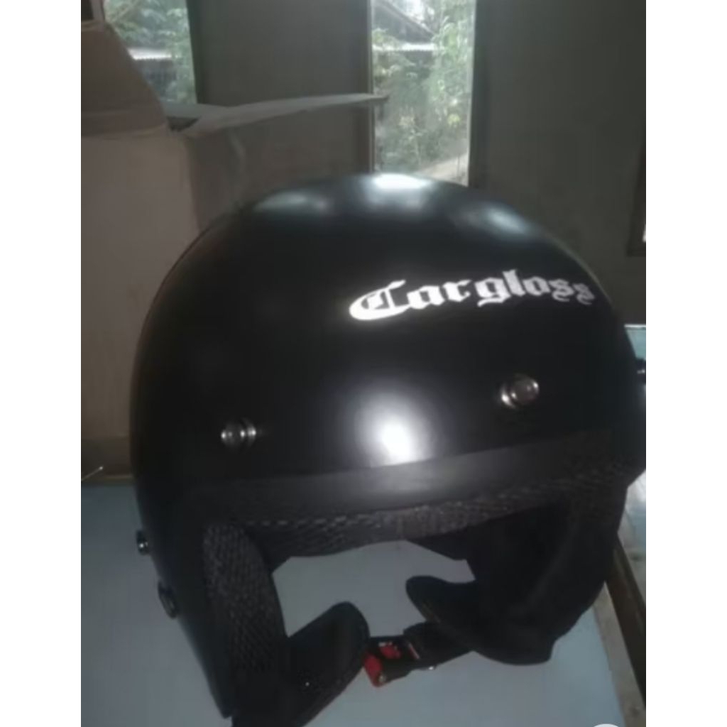pl helm cargloss kw warna hitam doff  (free 1 barang lagi random)