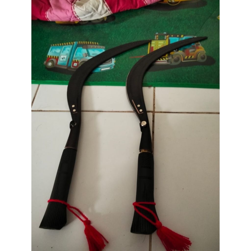 Arit madura asli khusus rumput ukuran 70cm lengkap sarung kulit