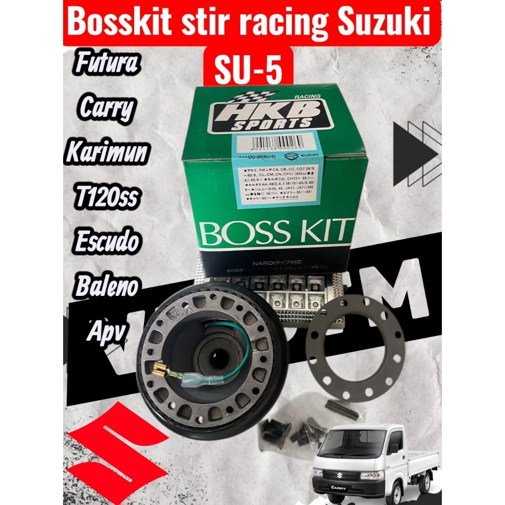 Bosskit setir racing lokal mobil suzuki carry futura apv new escudo 2.0 baleno boskit stir racing SU