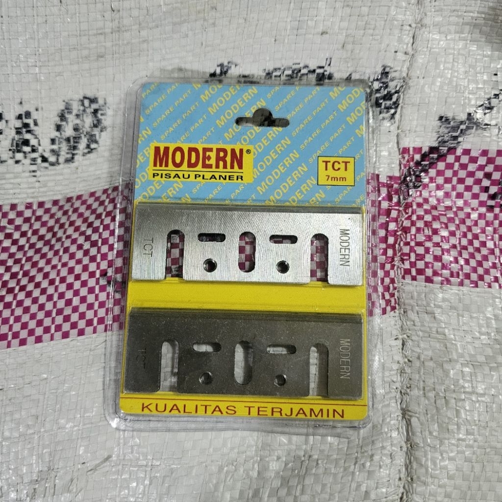 Mata Ketam Modern 82mm TCT 7mm kuning / Mata Pisau Mesin Planer Serut Kayu