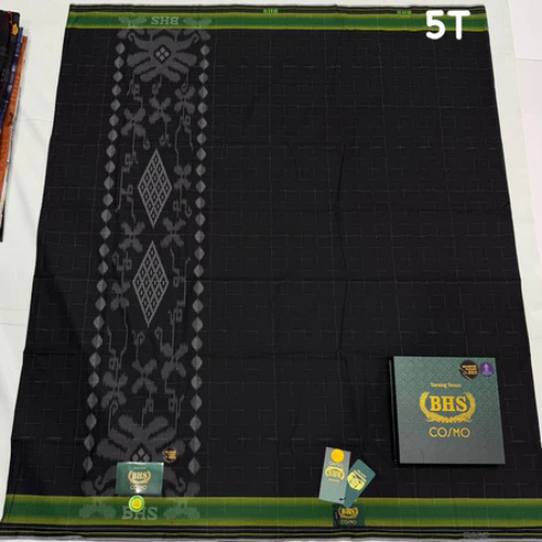 Sarung BHS Cosmo Polos Hitam GOLD Bhs Hitam Polos Bhs Polos Warna