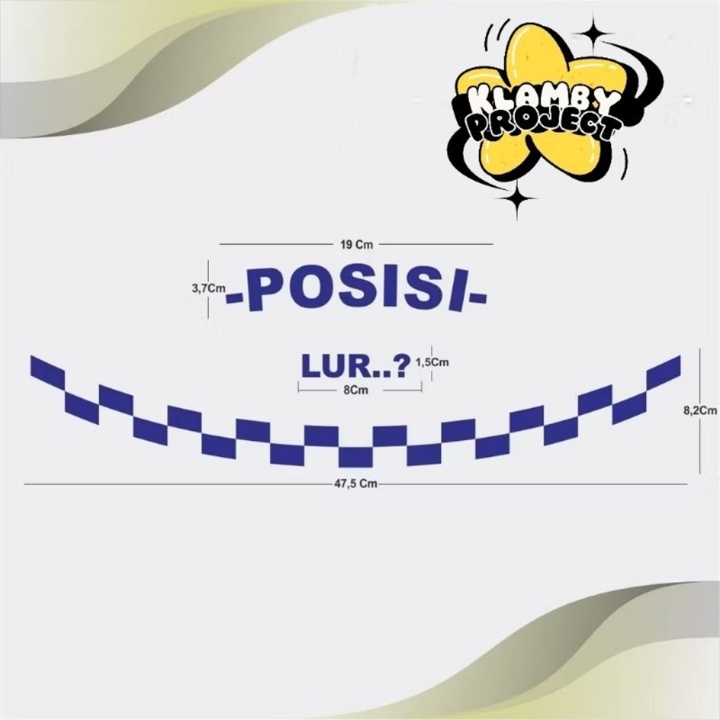 STICKER HELM POSISI LUR