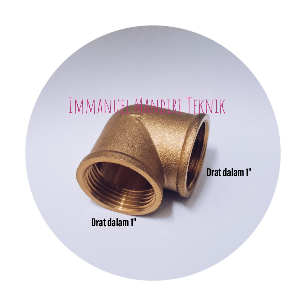 Elbow female 1 inch / Vlok sok elbow 1 kuningan / Sok keran elbow 1 inch
