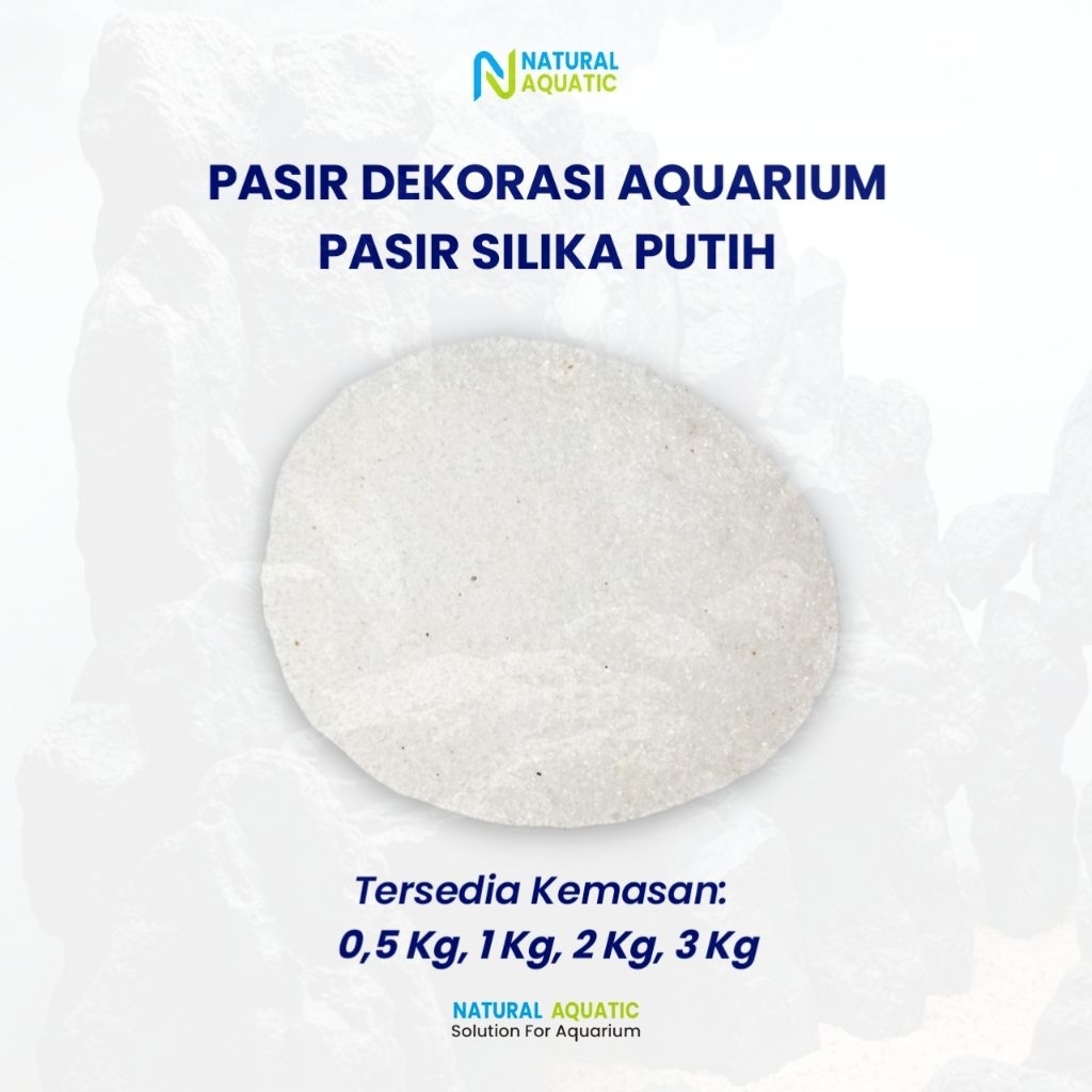 Pasir Silika Putih 2 Kg - Pasir Silika Putih Aquarium - Pasir Dekorasi Aquarium Aquascape