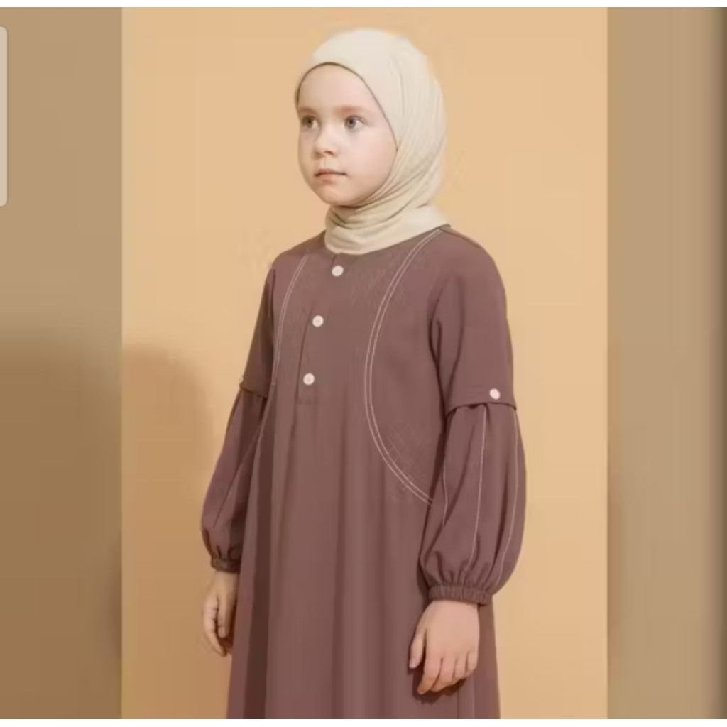 Nabila dres anak perempuan syari usia 13-15 Th