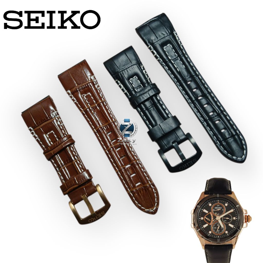 StrapTali Jam Kulit Seiko Velantura Strap Jam Tangan Seiko Velantura 26mm