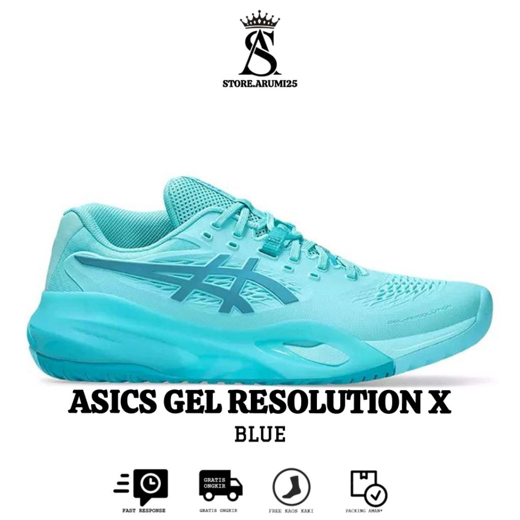 Sepatu Tenis/Sepatu Padel Asics Gel Reaolution X Blue Olahraga Outdoor