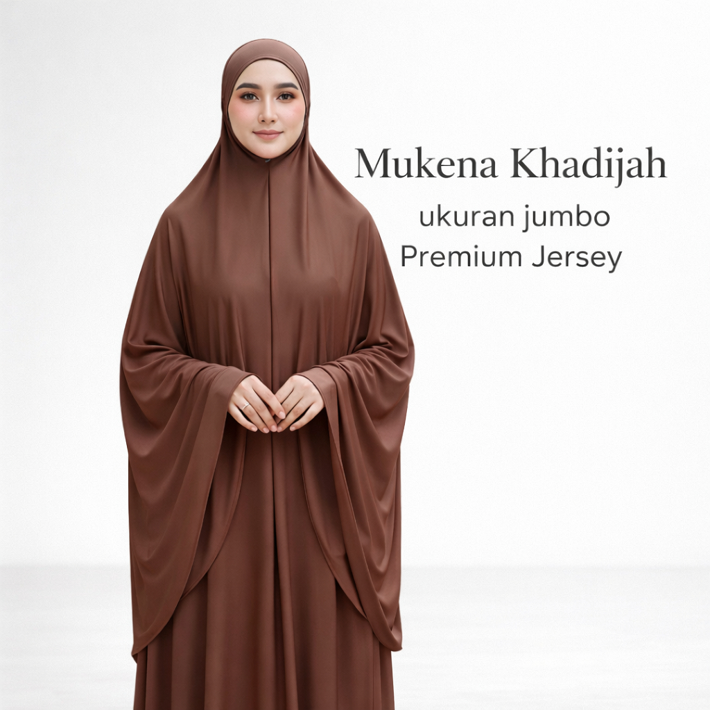 Mukena Dewasa Khadijah Penutup Dagu Jersey Premium