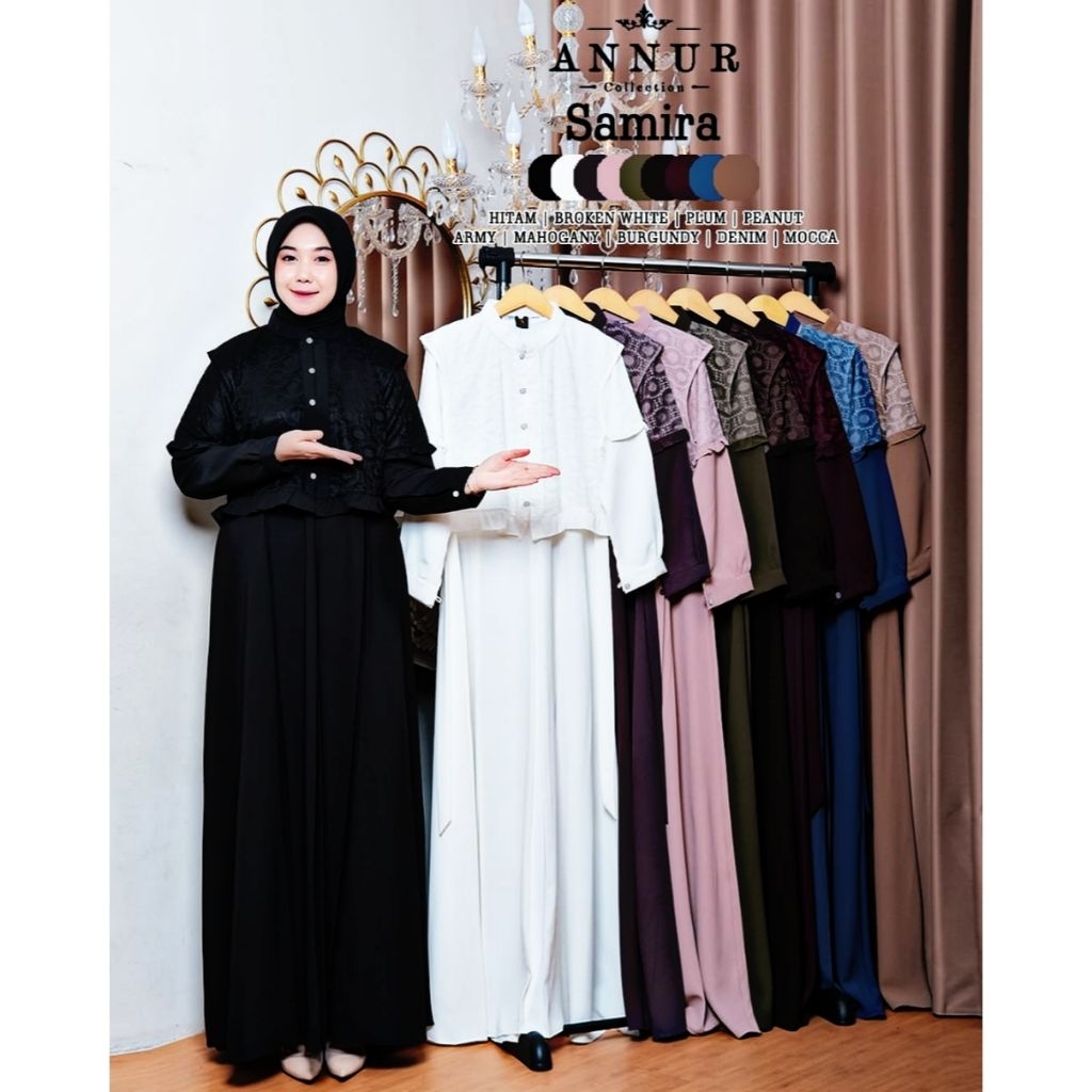 SAMIRA DRESS COUPLE ORY AN NUR COLLECTION/GAMIS SET OUTER ORY BY ANNUR  | #gamisannur #bestseller