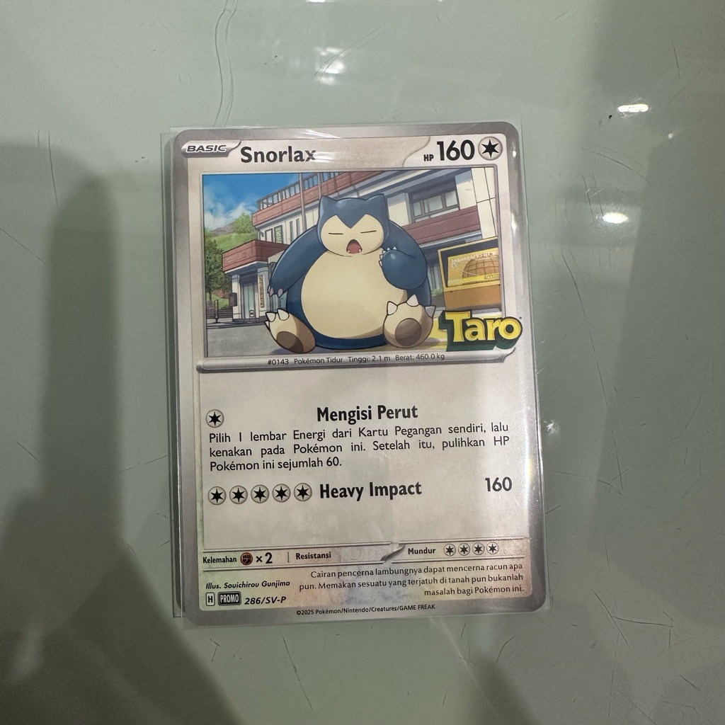 Kartu Pokemon TCG - Snorlax SV-P Promo Taro