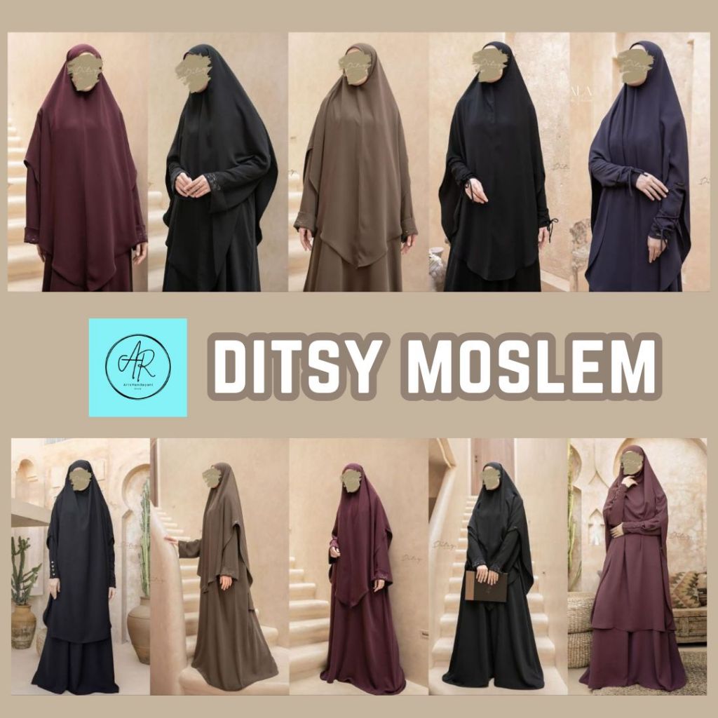 DITSY MOSLEM , ditsy moslem, ditsy nightgown, ditsy bahan mazen