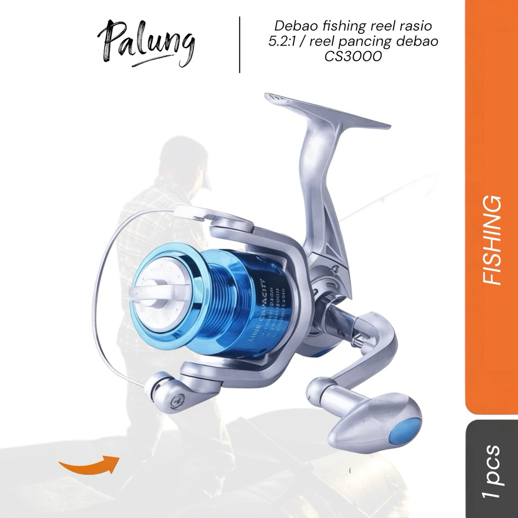 Debao fishing reel rasio 5.2:1 / reel pancing debao CS3000 gulungn pancing spinning