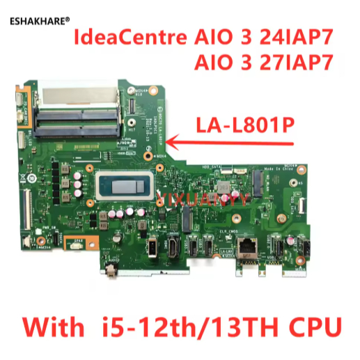 LA-L801P For Lenovo IdeaCentre AIO 3 24IAP7 3 27IAP7 Laptop Motherboard With i3 i5 i7 12th/13th CPU 
