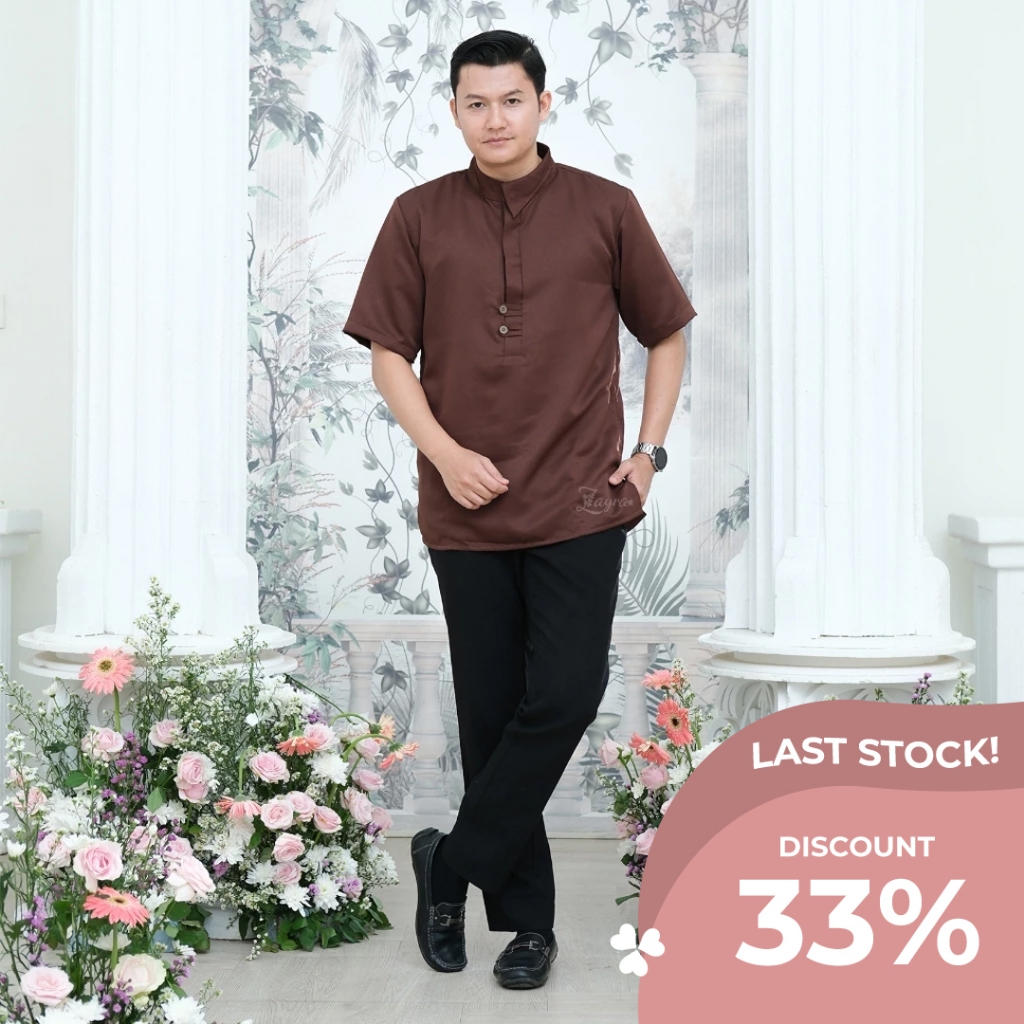 Zayra Hijab - Layyina Series - Koko Pria Lengan Pendek - Sarimbit Lebaran Premium Jumbo Terbaru 2025