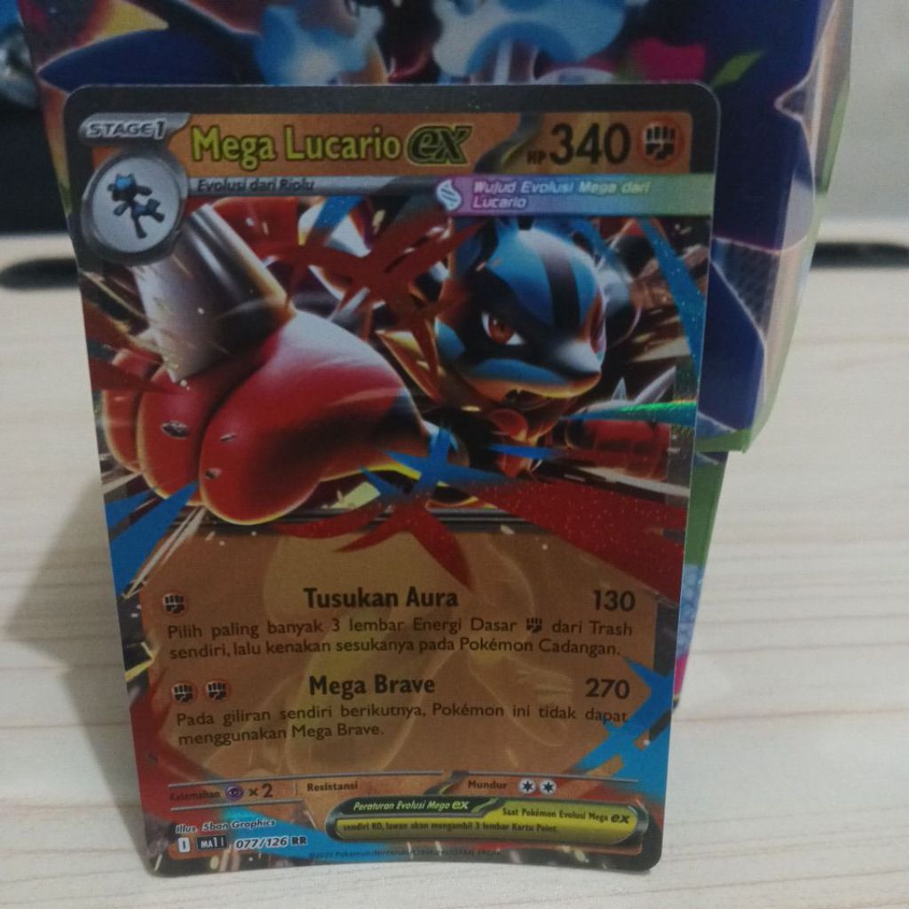 Mega Lucario EX RR 077/126 Evolusi Mega MA1