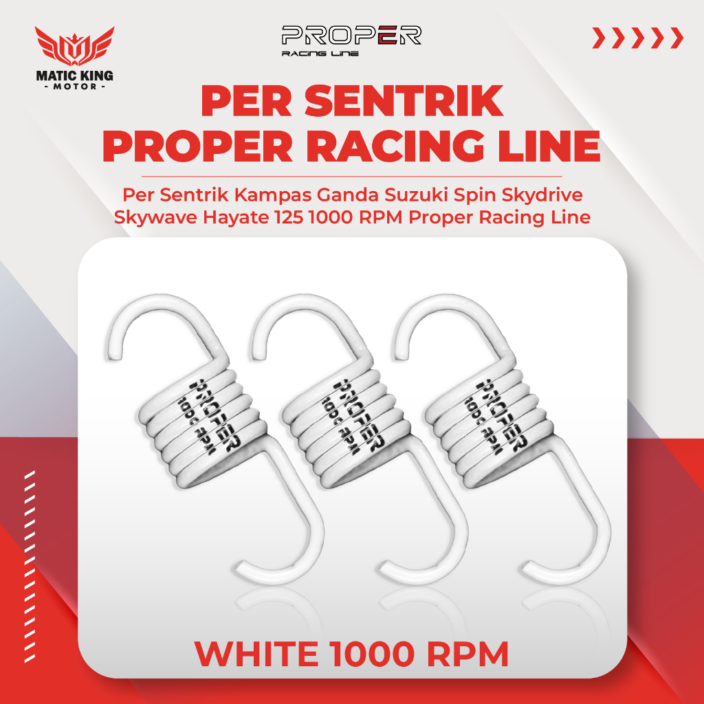 PROPER Per Sentri Sentrik Kopling Kampas Ganda Spin Skydrive Skywave Hayate Burgman 125 1000 RPM Rac