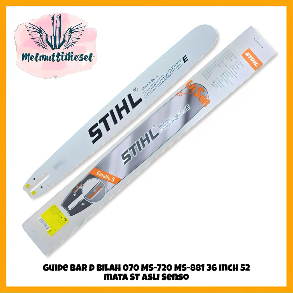 Guide Bar D Bilah 070 MS-720 MS-881 36 Inch 52 mata ST Asli Senso