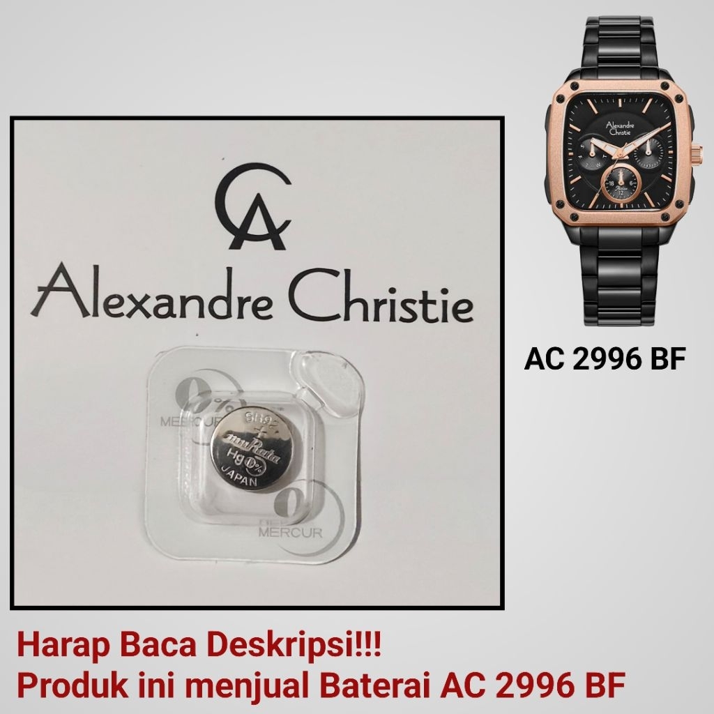 Baterai Jam Tangan Alexandre Christie AC 2996 BF